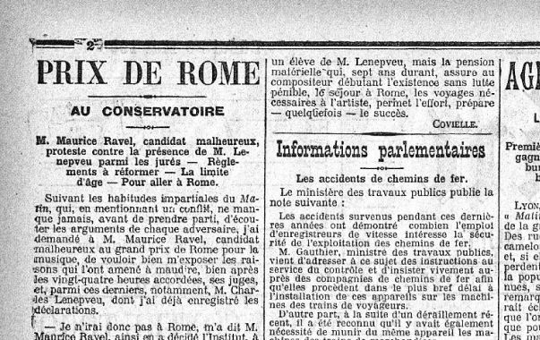 Extrait du journal Le Matin du 22 mai 1905.