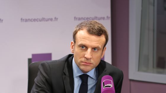 Emmanuel Macron, le 9 mars 2017, dans La Fabrique de l'Histoire. ©Radio France - Olivier Helle