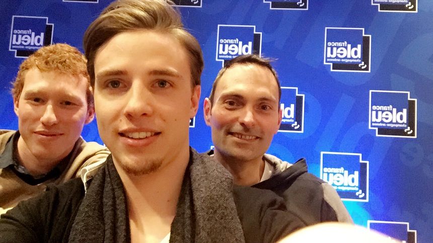 Pierre DAY et Mayron BEAULIEU en studio avec Olivier CATTIAUX