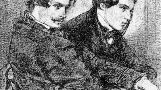 Edmond et Jules de Goncourt, portrait de Paul Gavarni (1804-1866) - Domaine public,via wikimedia