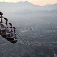 Grenoble dans le brouillard de la pollution, en décembre dernier