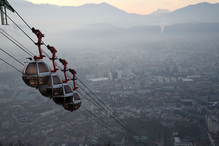 Grenoble dans le brouillard de la pollution, en décembre dernier