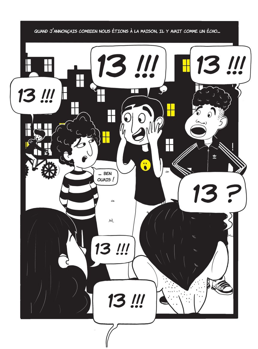 Planche de "Famille nombreuse" de Chadia Chaibi-Loueslati