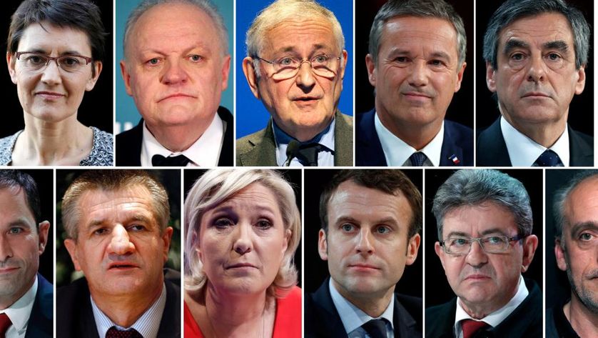 Les candidats à l'élection présidentielle française de 2017