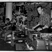 Artist Christian Marclay DJ's at an opening at the New Museum of Contemporary Art in the 1990s in New York City, New York
