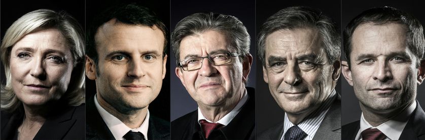 Cinq candidats sur onze ont été conviés à ce débat : Marine Le Pen (FN), Emmanuel Macron (En Marche !), Jean-Luc Mélenchon (La France insoumise), François Fillon (LR) et Benoît Hamon (PS)