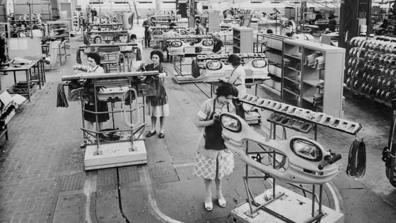 L'usine Citroën à Rennes le 15 février 1966. ©AFP - UPI