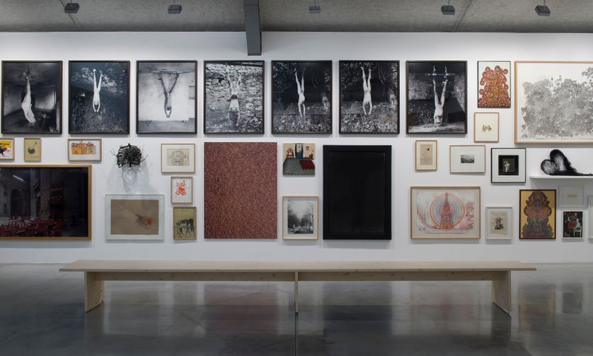 œuvres de la Exposition Le Mur, du 14 juin au 21 septembre 2014 présentée à la Maison rouge, œuvres de la collection d'Antoine de Galbert