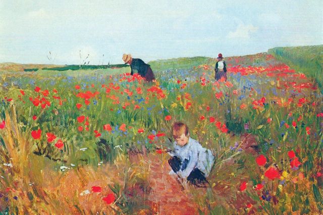 Coquelicots par Mary Cassatt, 1870