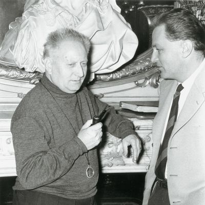 Jean Giono et François Chalais : © Daniel Fallot, Ina.