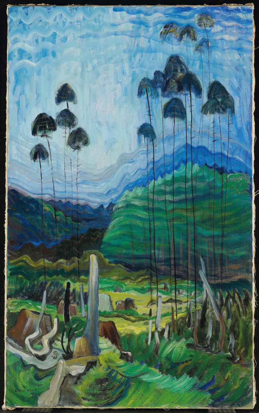 EMILY CARR (Victoria, Canada, 1871 – 1945). Arbres dans le ciel (Trees in the Sky), 1939. Huile sur toile : 111,6 × 68,7 cm. Toronto, Art Gallery of Ontario, don de Richard M. Ivey, 2008, 2008/224