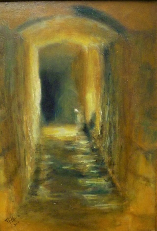 L'une des peintures de Marie. Les souterrains parisiens sont devenus une de ses principales inspirations