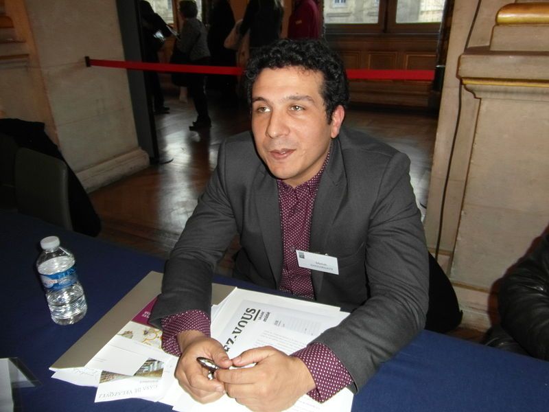 Mehdi Ghouirgate lors de la 20ème édition du "Maghreb des Livres" (Paris, 8 février 2014)