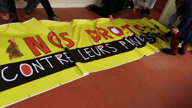 Action d'ATTAC rue Léon Jouhaux : occupation de la chambre de commerce le 26 février dernier