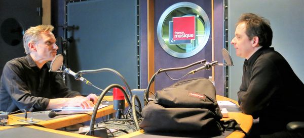 France Musique, studio 142... Philippe Venturini, producteur & le compositeur Karol Beffa