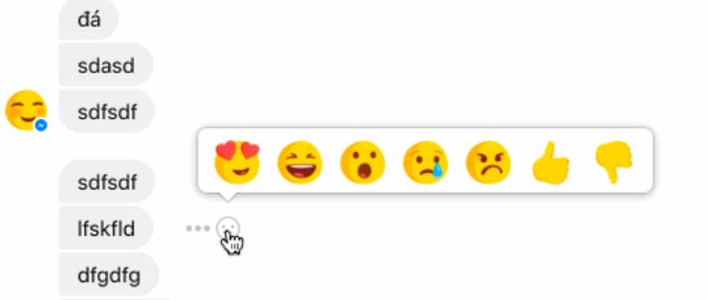 Les nouvelles réactions dans Messenger