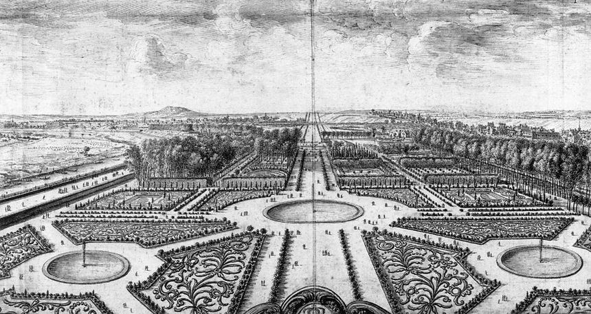 Vue du jardin depuis le palais des Tuileries dans la seconde moitié du xviie siècle