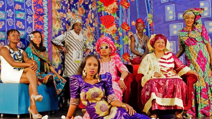 Les Amazones d'Afrique de gauche à droite Mariam Koné, Nneka, Mouneissa Tandina, Rokia Koné, Mariam Doumbia, Pamela Badjogo, Kandia Kouyaté and Mamani Keïta•
