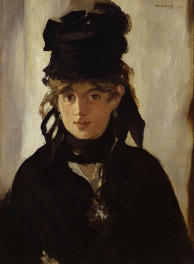 "Berthe Morisot au bouquet de violettes" peinte par Manet