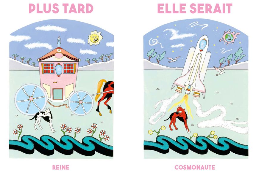 Planche de "Il était une fois une princesse et une petite fille" de Roxane Lumeret