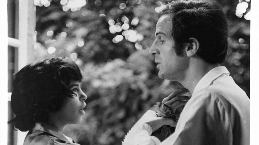 Jean-Pierre Cargol et François Truffaut sur le tournage de "'L'Enfant sauvage" en 1970