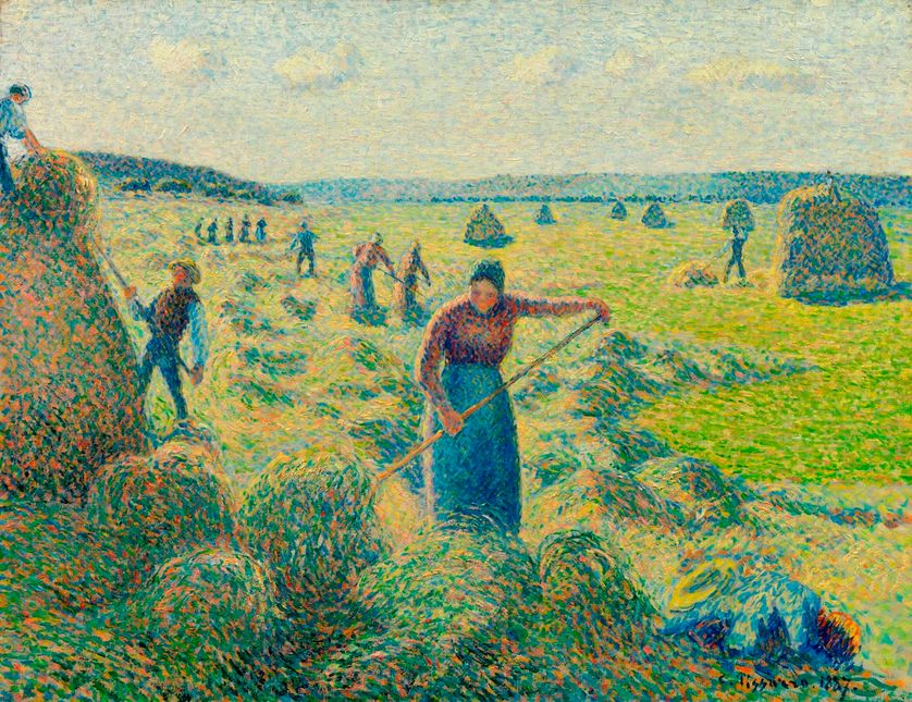 La fenaison, Peinture de Camille Pissaro (1830-1903) huile sur toile, 1887.