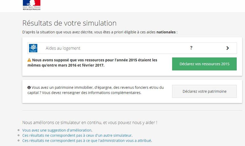 résultat d'une simulation