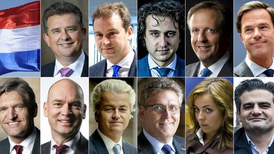 Au-delà des deux tenors de cette élection, voici les visages de leurs concurrents politiques, qui concourent tous pour ce scrutin national néerlandais ©AFP - PHILIPPE HUGUEN, GIANLUIGI GUERCIA, ROBERT VOS, ROBIN UTRECHT, Robin van Lonkhui