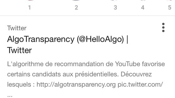 AlgoTransparency, une initiative de l’association Data for Good - AlgoTransparency