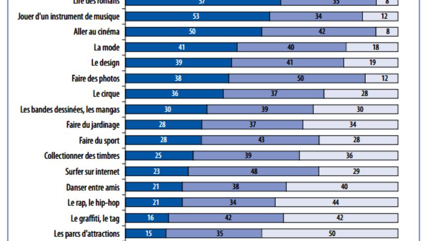 Extrait de l'enquête "Les représentations de la culture dans la population française" publiée en septembre dernier