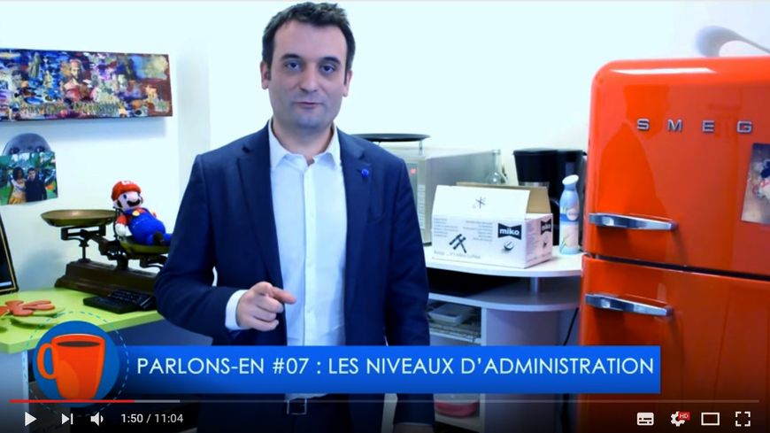Une peluche Mario dans une vidéo Youtube de Florian Philippot, capture d'écran faite le 13/04/2017
