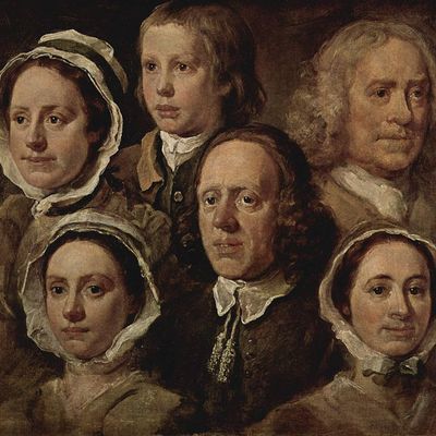 Peinture de William Hogarth représentant ses domestiques (années 1750).