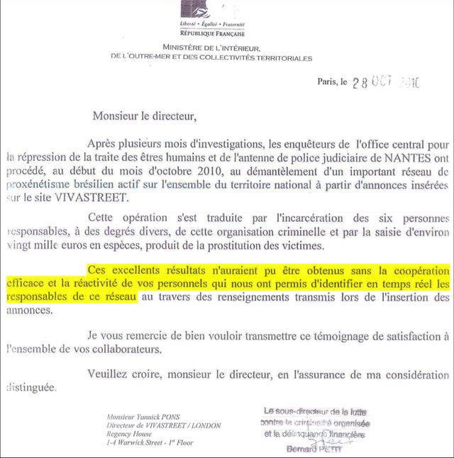 Viva Street et l'OCRTEH travaillent depuis plusieurs années en "partenariat"