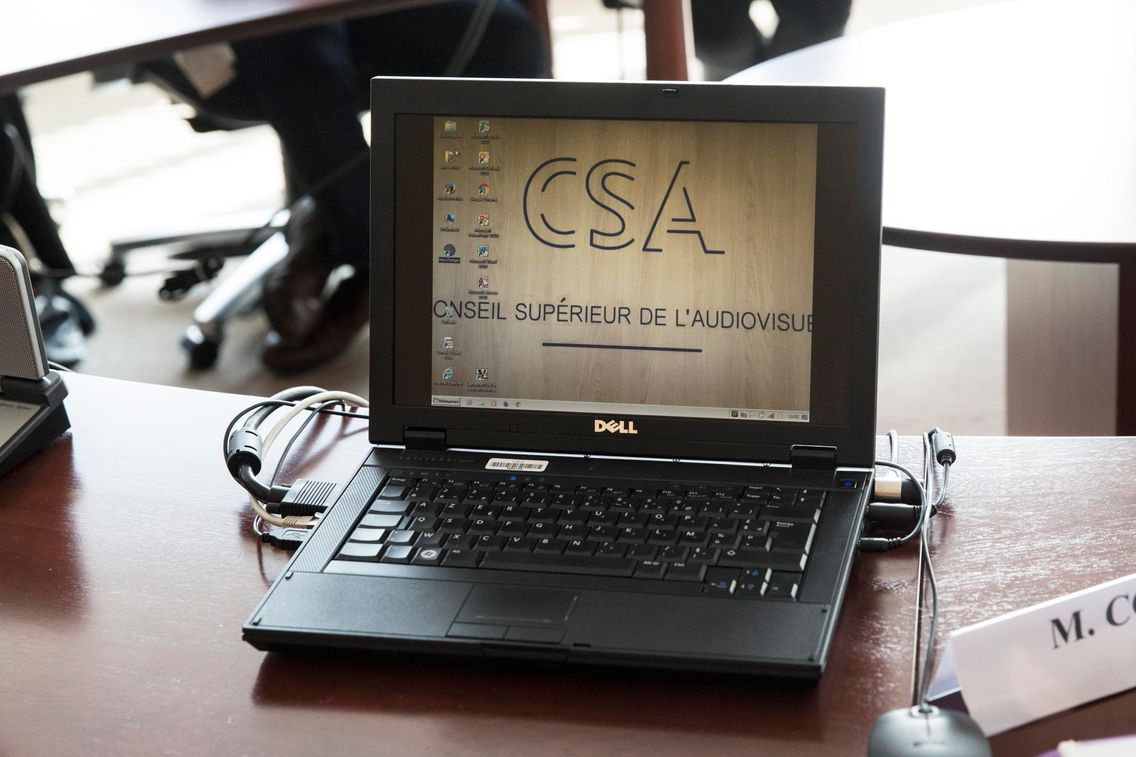 Paris, France le 08 mars 2016. Presentation au Conseil Supérieur de l'Audiovisuel (CSA) pour la présentation du premier rapport sur la présence des femmes dans les programmes audiovisuels.