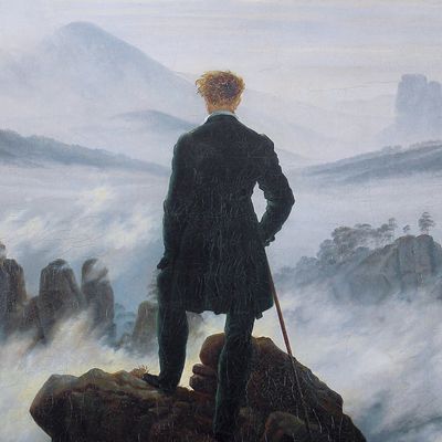 Le Voyageur contemplant une mer de nuages (Der Wanderer über dem Nebelmeer) par Caspar David Friedrich (1818) / Wikipédia