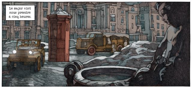 Détail d'une planche de "Le coup de Prague" avec un plan qui rappelle Le troisième homme