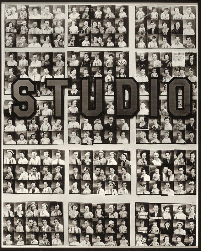 Vitrine d'un studio de portraits photographiques, 1936