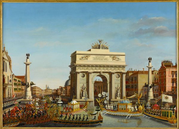 L’empereur Napoléon Ier préside la régate à Venise le 2 décembre 1807, 1814 de Giuseppe BORSATO (1770-1849). Huile sur toile Versailles, musée national des châteaux de Versailles et de Trianon, inv. MV. 1447