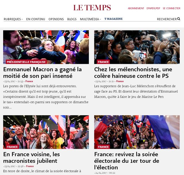 "Deux personnalités hors-norme pour s'affronter au second tour", estime le quotidien suisse "Le Temps".