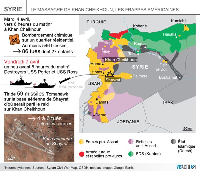 Syrie : le massacre de Khan Cheikhoun, les frappes américaines