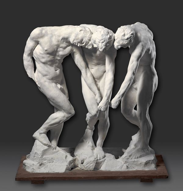 Auguste Rodin, "Trois Ombres", vers 1885-1889, plâtre, sur socle bois ; 97 x 92 x 40 cm Paris, centre national des arts plastiques. Dépôt au musée des Beaux-Arts, Quimper