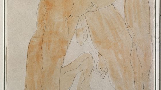 Rodin, dessin d'homme nu - AFP