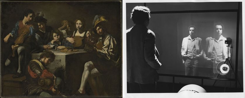 "Concert au bas relief" de Valentin de Boulogne et "Interface" de l'exposition Peter Campus