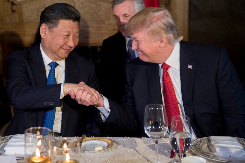Donald Trump et Xi Jinping à Mar-a-Lago le 6 avril 2017
