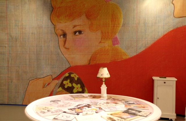 Dans l'exposition du festival Rencontres du 9e art 2017 consacrée à Nine Antico à la Galerie Esdac à Aix-en-Provence