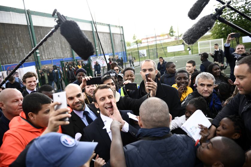 Emmanuel Macron à Sarcelles le 27 avril 2017