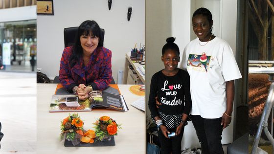 Bernard Lucet (retraité de 65 ans), Véronique Poirot (cheffe d'entreprise, 52 ans), Oumou Monayajo (salariée de la grande distribution, 47 ans), Franck Hiver (éleveur laitier de 36 ans) ©Radio France - Marion Chantreau