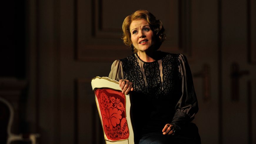 Renée Fleming dans le rôle de la Maréchale, de l'opéra Der Rosenkavalier, à Londres.