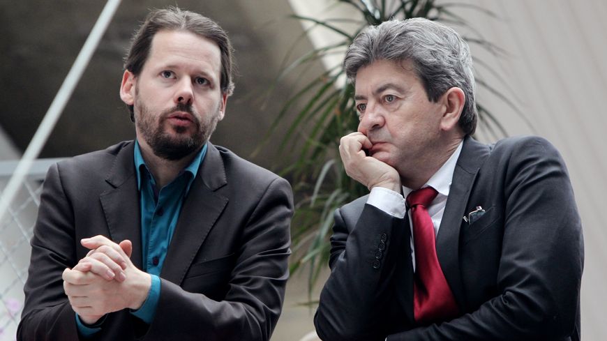 François Delapierre et Jean-Luc Mélenchon en avril 2012