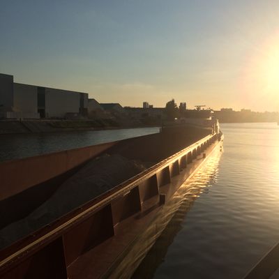 La péniche d'Alain Bridiers, à Bonneuil-sur-Marne.